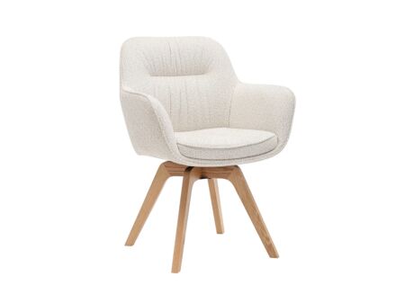 Kuipstoel Tristan 63x62,5x86,5cm - polyestervezel - beige