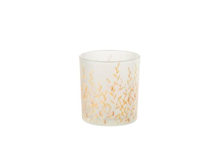 Photophore Sally H8cm - verre - transparant & orange