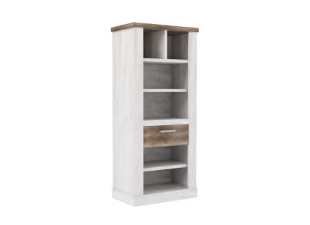 Boekenkast Duro 71x41x160cm - meubelplaat - pine white/antique oak