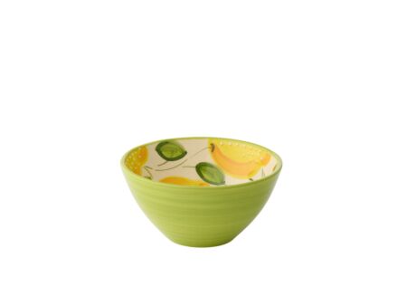 Schaal Citroen Ø22cm - keramiek - groen & geel