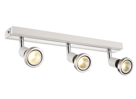 LED spot met 3 spots 5W GU10 chroom wit