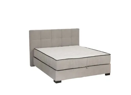 Hoofdfoto - Bedbox Nagol A 140x200cm - stof - zilver met opbergruimte