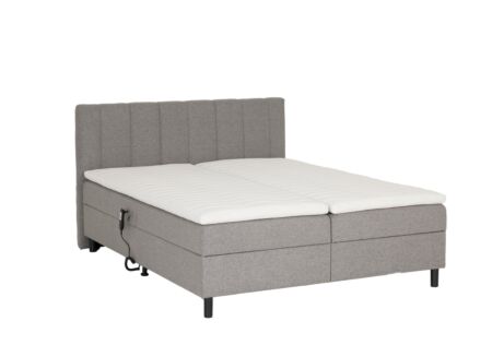 Bedbox Miralindo 160x200cm elektrisch stof nordic ash