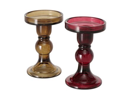 Kandelaar Lune H14cm rood groen