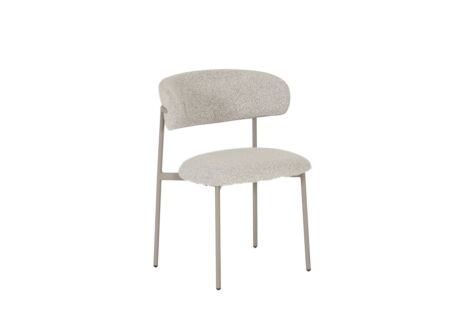 Stoel Luke 54,5x58x79cm - bouclé - taupe beige