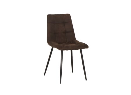 Stoel Churchill 46x54,5x85cm - metaal/stof - bruin
