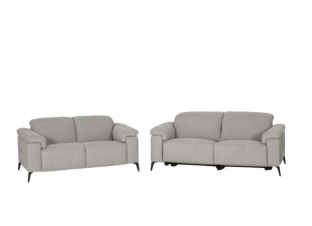 Zetel Funk 3+2-zit - stof - grijs met relax