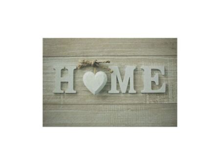 Deurmat Heart Home 75x50cm polyester beige