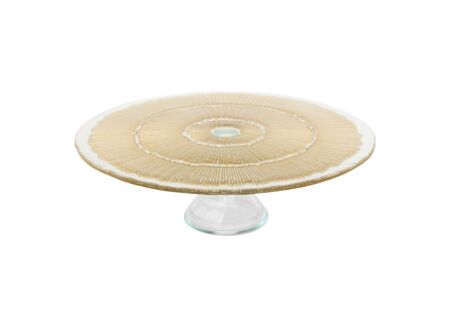 Taartschotel Celeste Ø33cm - glas - goud