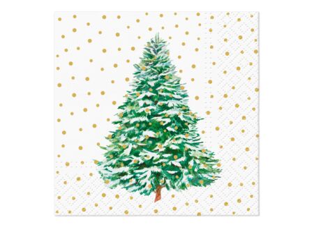 Serviette Frosted Forest 25x25cm - papier - multicolor - 20 stuks