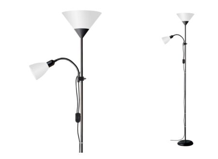 Staande lamp met leeslamp Spari H180cm