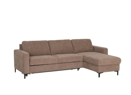 Hoeksalon Alea 291x190cm - stof - siena met bedfunctie & opbergruimte