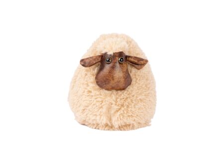 Deurstopper Sheep 21x19x19cm - stof - beige