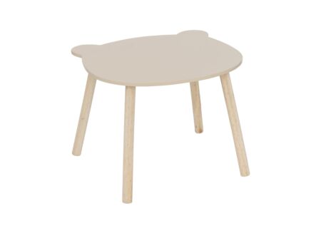Kindertafel Beer 53x48x42,5cm - MDF & den massief - beige