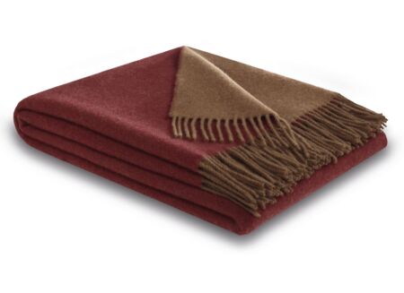 Plaid Pepper-Cashew 150x200cm - kasjmier & wol - rood & bruin