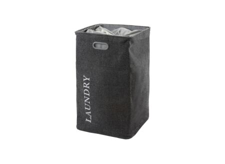 Linnenmand Evora 40x40x70cm donkergrijs