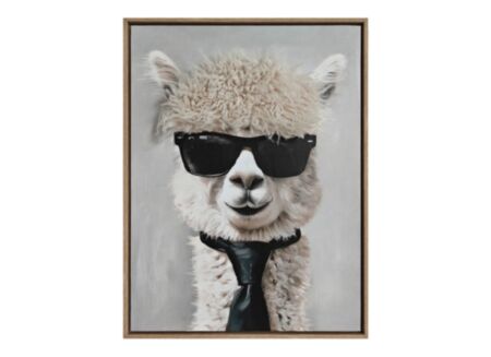 Print op canvas Sunglasses Lama 3D 45x60cm