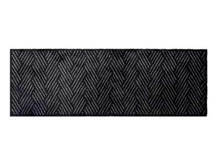 Keukenloper Decosoft 150x50cm - stof - zwart/wit