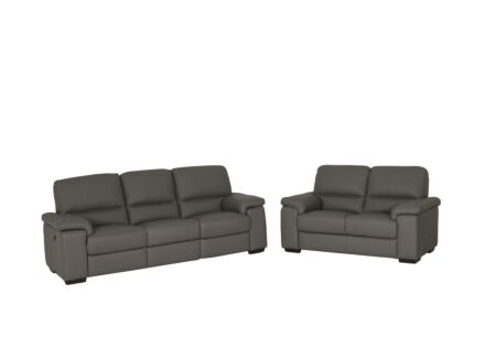 Zetel Tributo 3+2-zit - leder - elephant royal met relax