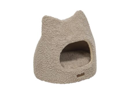 Kattenmand Curl Plush 45x45x42cm - polyester - wit