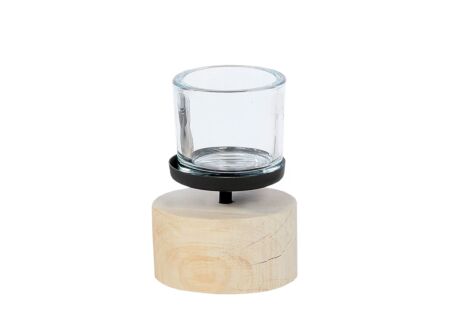 Windlicht Lorretta H18cm zwart