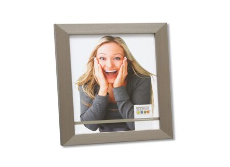 Fotokader 10x10cm - kunststof & glas - zilver