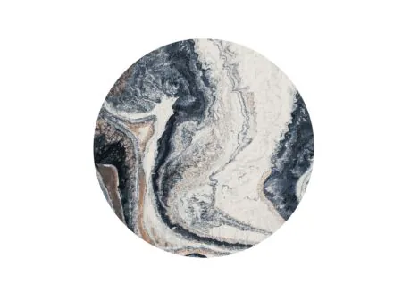 Tapis rond Aspero Ø160cm poils courts multicolore - Tapis rond Aspero Ø160cm - polyester - multicolore