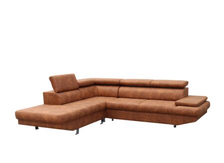 Hoeksalon Jet 255x295cm - stof - cognac