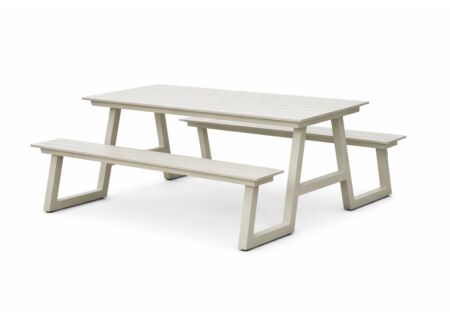 Table pique-nique Santorini 200x173cm - aluminium - greige