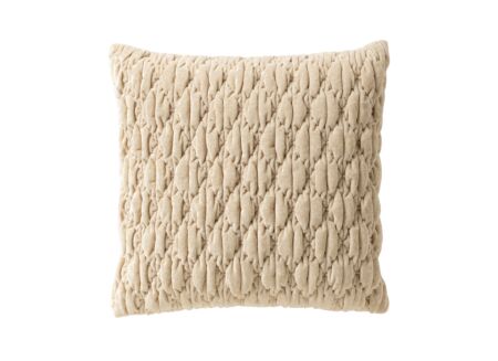 Kussen Zion 45x45cm - polyester - tofu