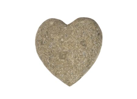 Beeldje Fadarstone Hart 10x10x5cm - stoneware - grijs