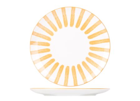 Bord Cabana Ø26,7cm - porselein - oranje