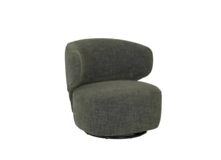 Fauteuil pivotant tissu chacha vert - Fauteuil pivotant 80x81x70cm - coton - chacha vert