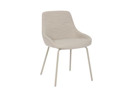 Stoel Lennon 53x57x87cm - stof - beige