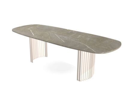 Tafel Canvas 180/260x100cm - HPL - marmor lugano & sable