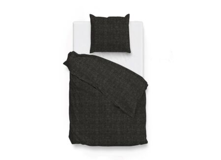 Housse de couette 140x220cm - coton - noir Housse de couette 140x220cm - coton - noir