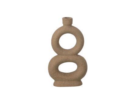Vase Soli H28cm - stoneware - taupe