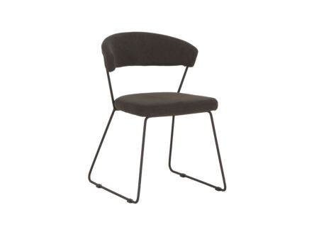 Stoel Viet 47,5x52,5x76cm - polyestervezel - donkergijs