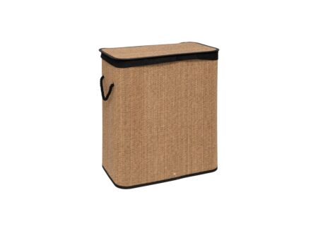 Wasmand 52x32x63cm - bamboe - zwart/bruin