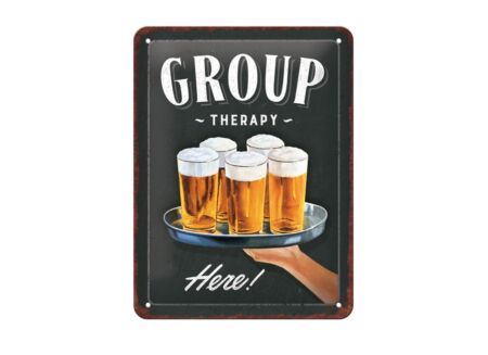 Plakkaat Group Therapy 15x20cm - metaal - meerkleurig