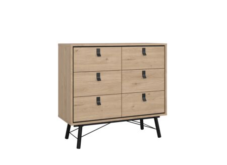 Ladekast Ry 102x41x95cm - decor - bruin/zwart