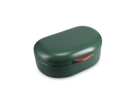 Broodtrommel Crust 40x29cm - metaal - groen