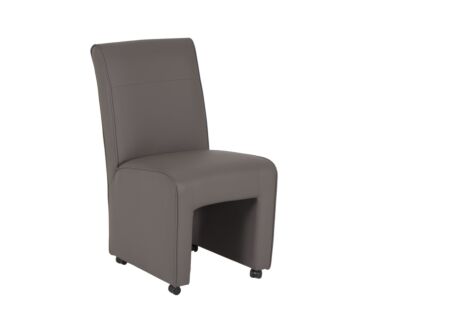 Stoel Omega 50x57x95cm - lederlook - grijs