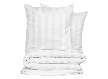 Dekbedovertrek 260x240cm - katoen - satijn wit