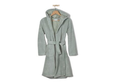 Badjas Kids 146/152 katoen fleece sea green