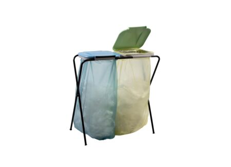 Vuilniszakhouder E102RN 76x37x81,5cm - metaal/kunststof - zwart