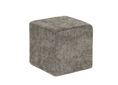 Poef Daddy 41x41cm - ribfluweel - donkergrijs