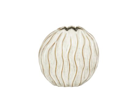 Vaas Jovi Ø27x15,5cm - stoneware - wit