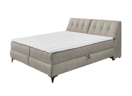 Bedbox Atlantis 160x200cm met opbergruimte stof zand