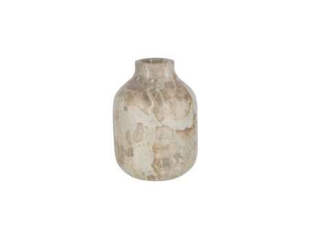 Vaas H15cm - marmer - beige
